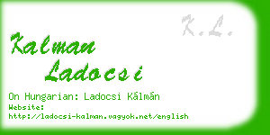 kalman ladocsi business card